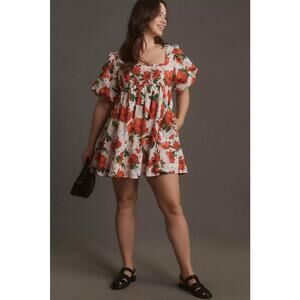 Anthropologie x Maeve - Women's Casual Floral Puff Sleeve Dress, Size 3X